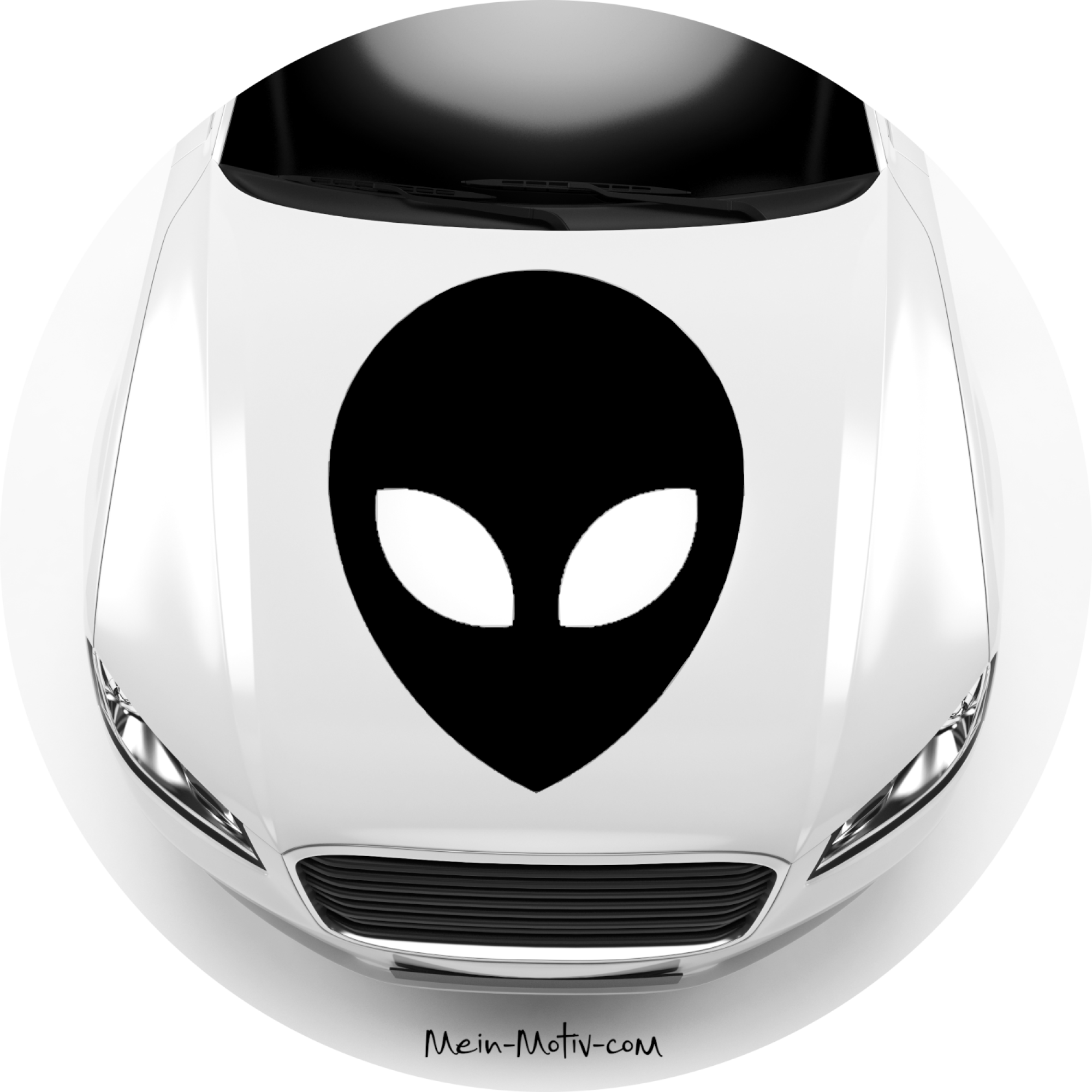 Aufkleber 46223 Alienkopf Silhouette
